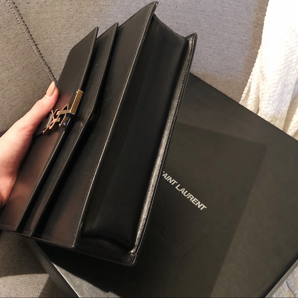 YSL SAINT LAURENT Medium Sulpice Monogram Double Flap Crossbody Shoulder Bag GHW - Picture 4 of 13